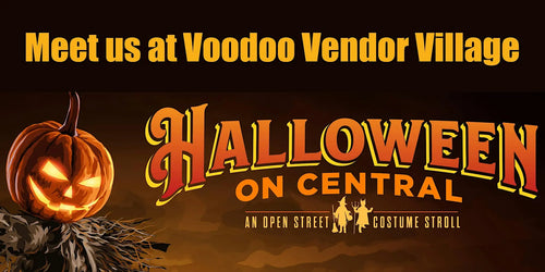 Voodoo Vendor Village at Halloween on Central logo